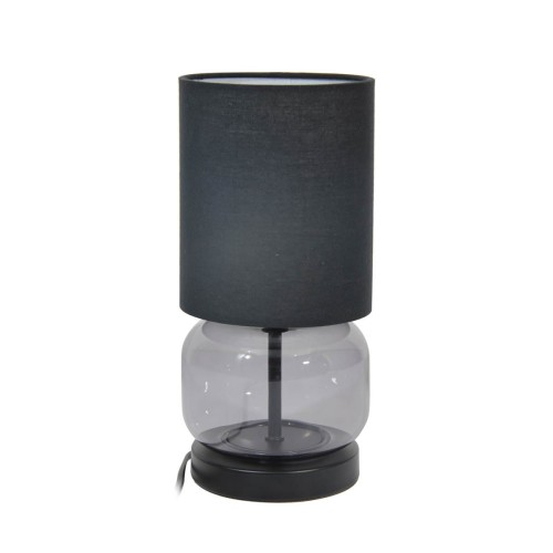 Dorme lampa stołowa 1xE27 czarna/grafitowa TB-63748-BL-SG