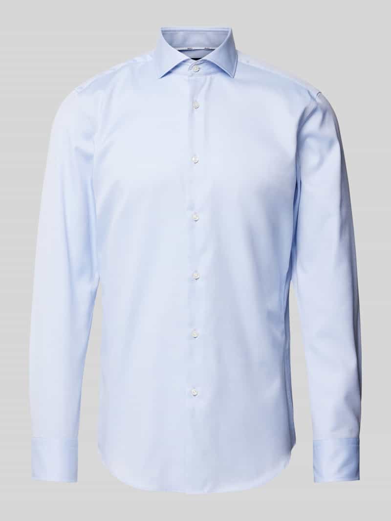 Koszula biznesowa o kroju slim fit z kołnierzykiem typu cutaway model ‘Hank’