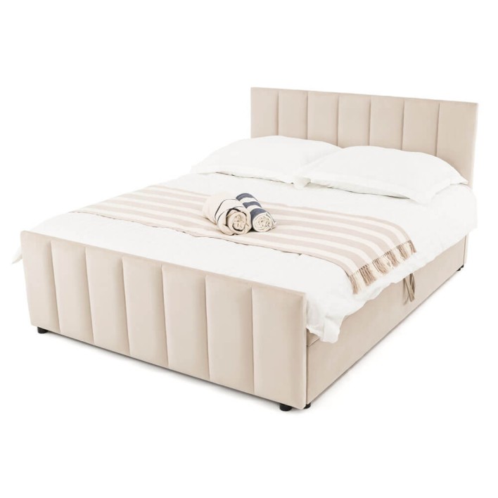 Łóżko kontynentalne z pojemnikiem LEA IV | 160x200 | Kolor do wyboru