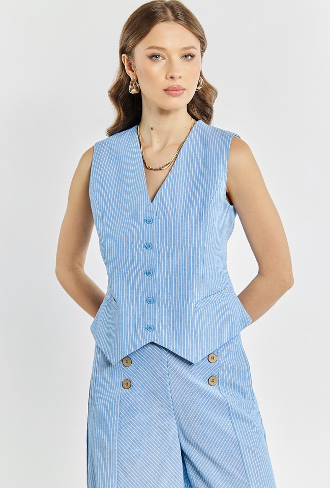 Elegancka kamizelka w paski - Monnari