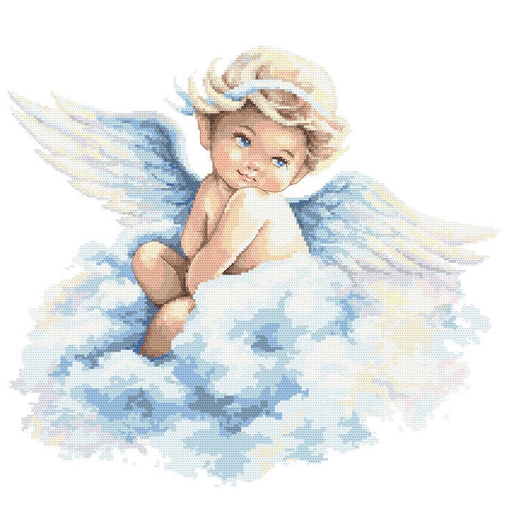 Haft krzyżykowy - Zestaw do haftu - Słodki aniołek