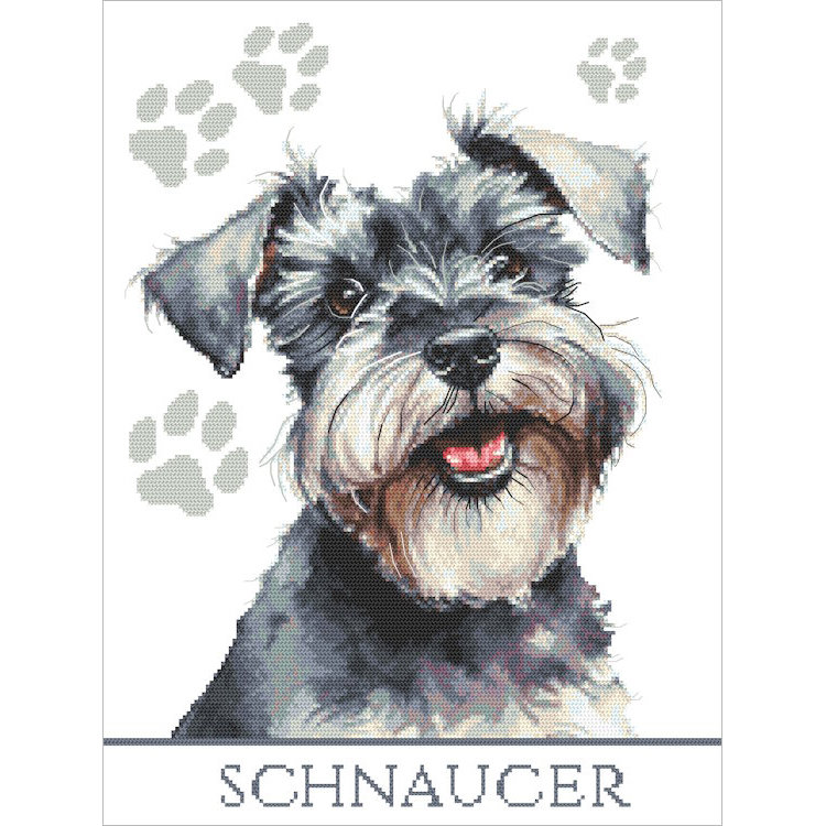 Haft krzyżykowy - Zestaw do haftu - Pies - Schnaucer