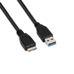 AISENS A105 – 0044 – Kabel USB 3 (2 m, odpowiedni do obudów zewnętrznych, telefonów komórkowych i cyfrowych kamer) Czarny