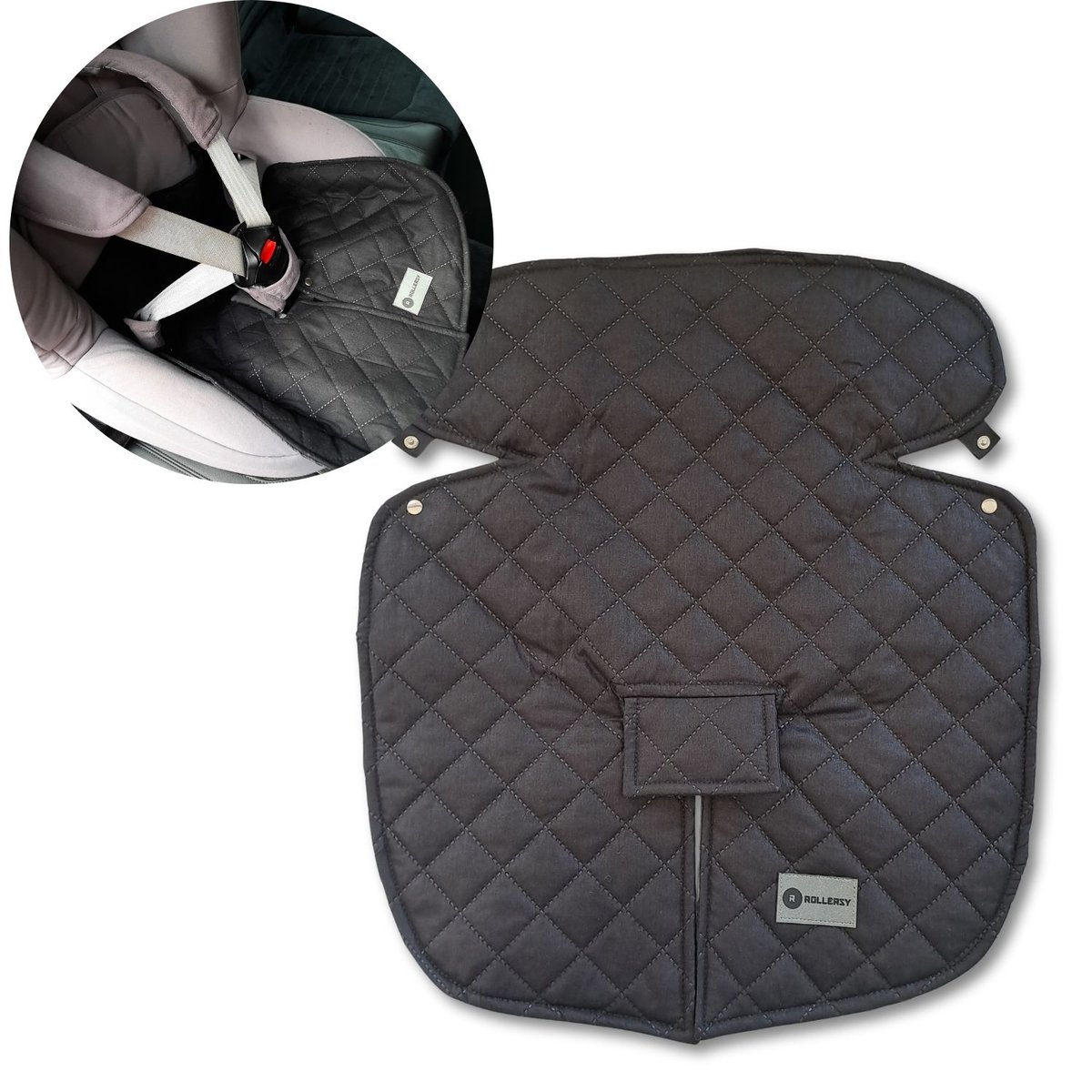 Wodoodporna mata ochronna do fotelika - black