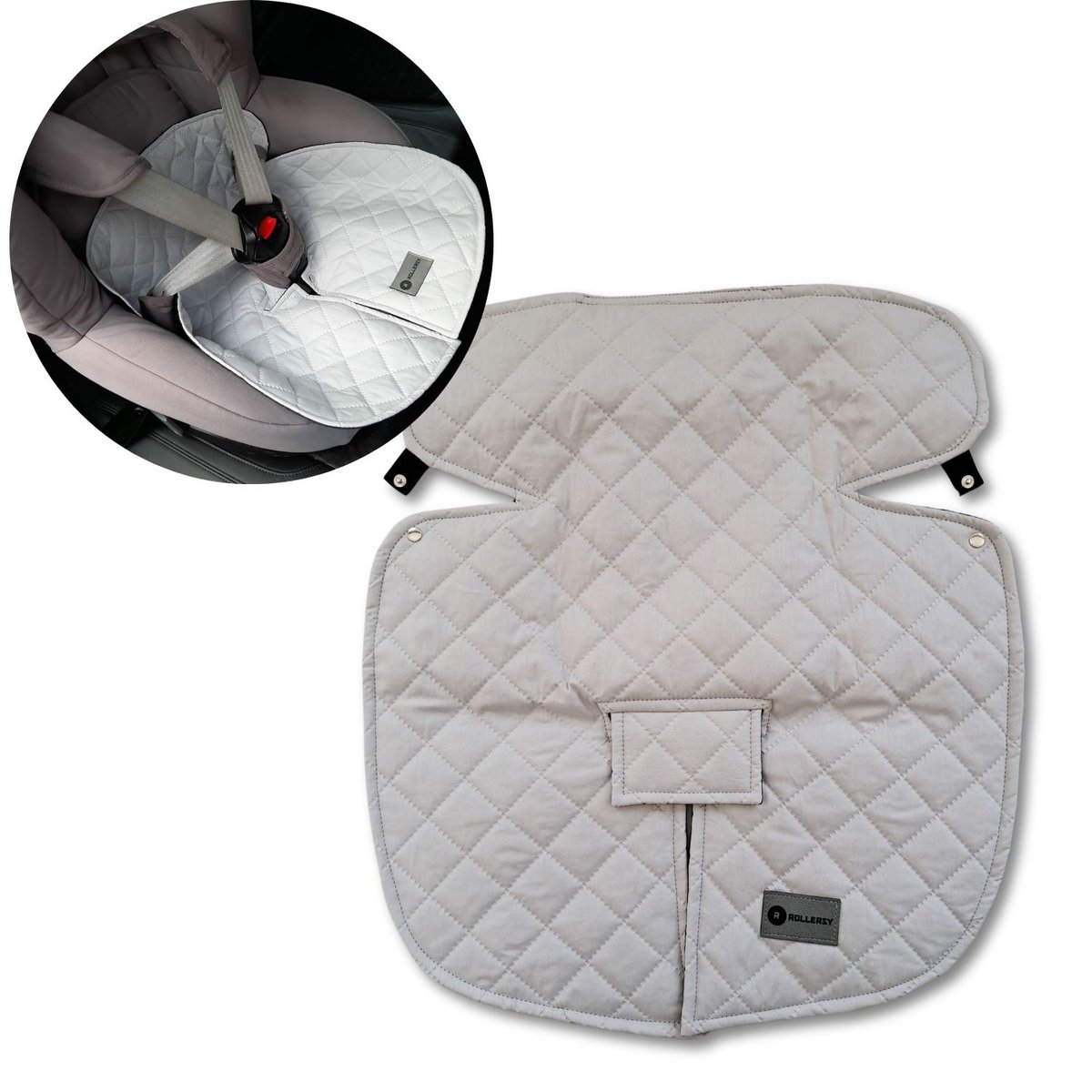 Wodoodporna mata do fotelika i wózka - grey