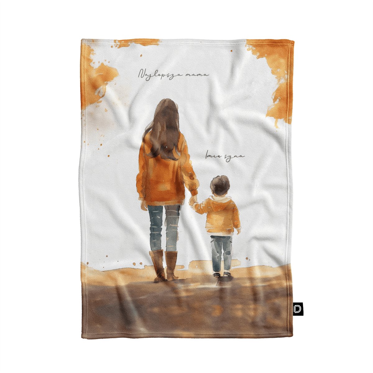 Koc pluszowy dla mamy wzór DM34 | mama i dziecko 150 x 200 cm