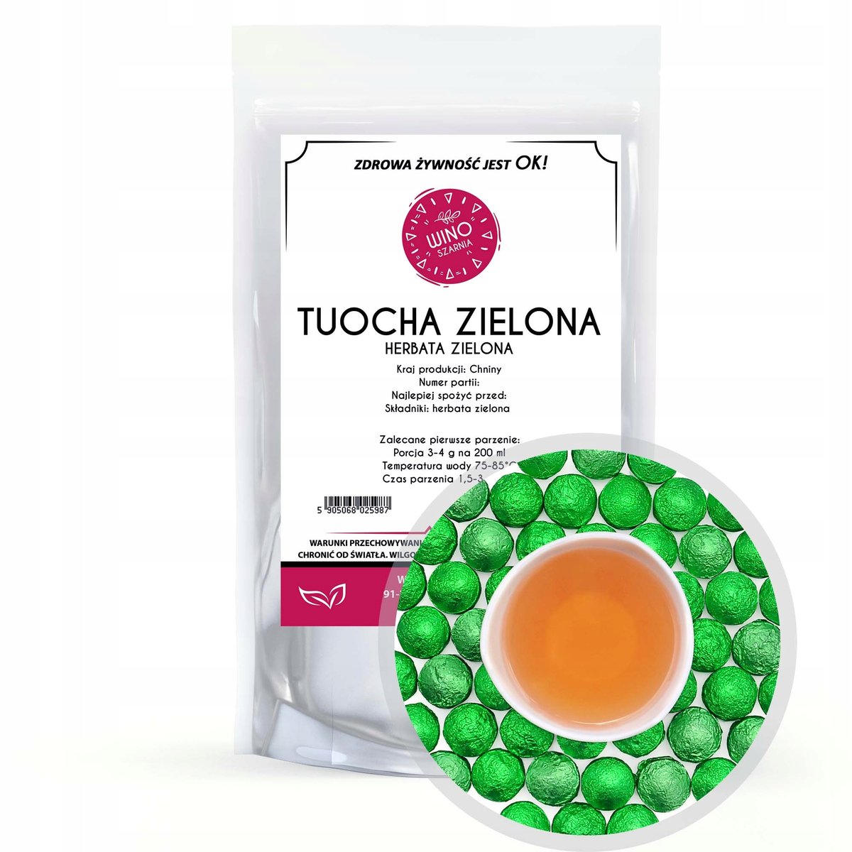 Herbata zielona prasowana TUOCHA Zielona - 100g