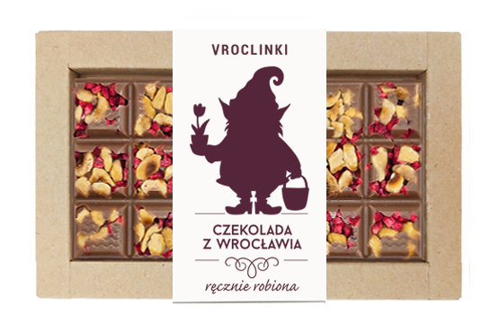 Czekolada mleczna z malinami i orzechami laskowymi - krasnal 1