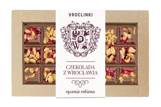 Czekolada mleczna z malinami i orzechami laskowymi - herb