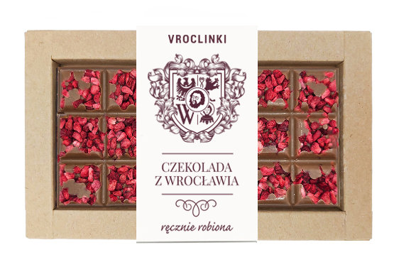 Czekolada mleczna z malinami - herb
