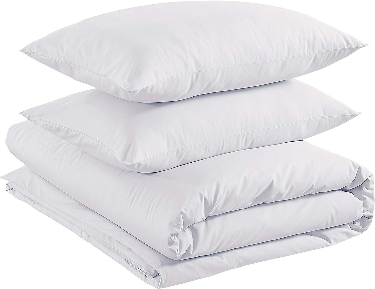 AMAZON Basics Komplet   BAWEŁNA kołdra 225x220 + 2x poduszka 50x80