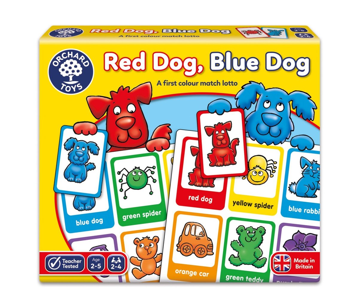 Czerwony pies, niebieski pies? Red dog, blue dog Orchard toys