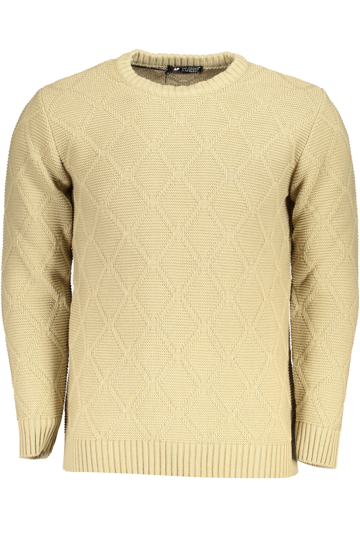 BEŻOWY SWETER MĘSKI US GRAND POLO