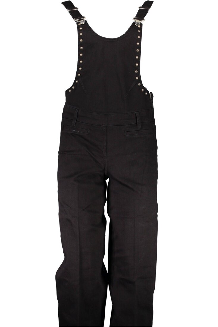 CZARNE SPODNIE OGRODNICZKI GUESS JEANS DAMSKIE