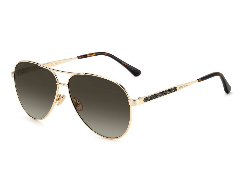 Okulary JIMMY CHOO JIMENA-S-06J. Okulary przeciwsłoneczne, Kolor złoty. Kobieta.