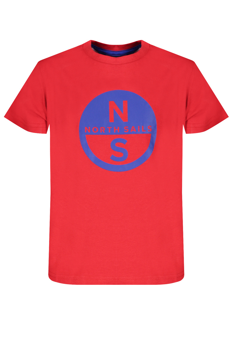 T-SHIRT DLA DZIECI Z KRÓTKIM RĘKAWEM NORTH SAILS CZERWONY