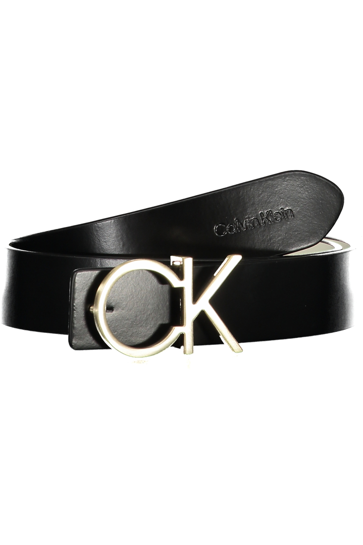 CZARNY SKÓRZANY PASEK CALVIN KLEIN DAMSKI