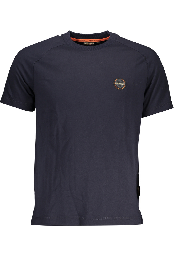 NIEBIESKI T-SHIRT MĘSKI NAPAPIJRI Z KRÓTKIM RĘKAWEM