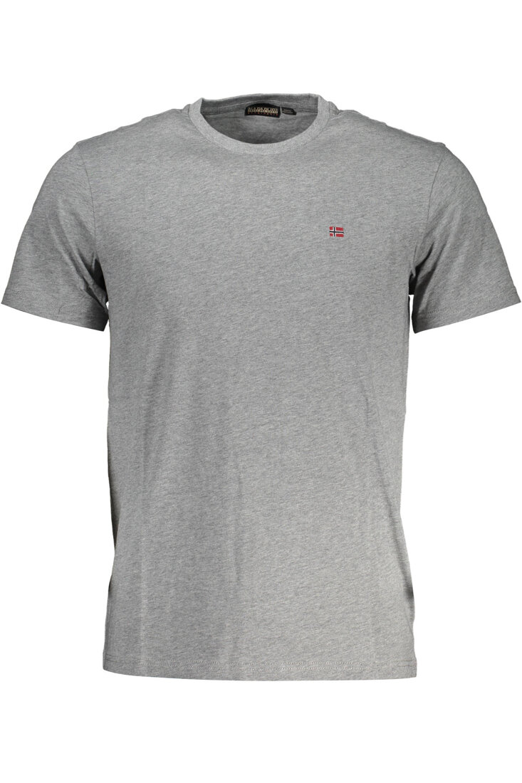 NAPAPIJRI T-SHIRT MĘSKI Z KRÓTKIM RĘKAWEM SZARY