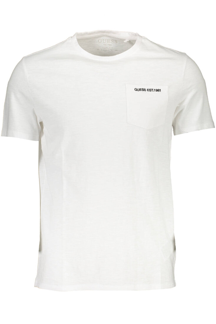GUESS JEANS MĘSKI T-SHIRT Z KRÓTKIM RĘKAWEM BIAŁY
