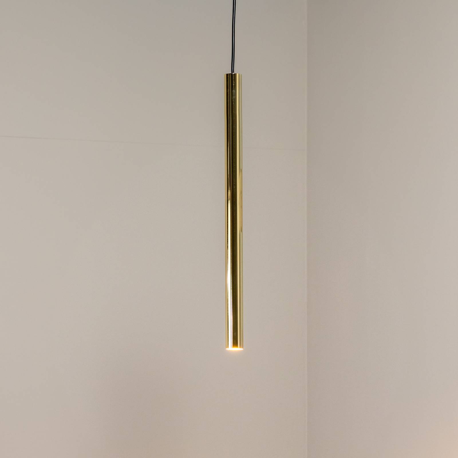 Euluna Żyrandol Sone, 1-pkt., mosiądz