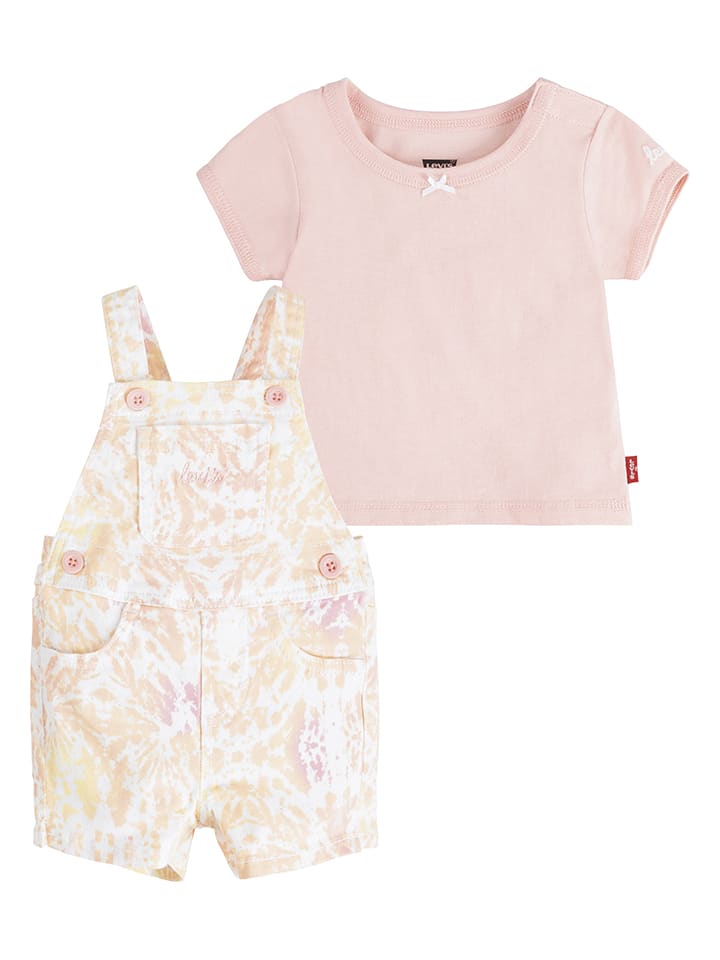 Levi's Kids 2-częściowy zestaw w kolorze jasnoróżowo-beżowym