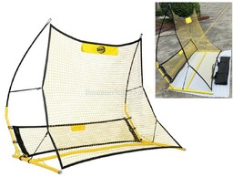 Rebounder bramka do piłki nożnej 2w1 Sandora 183x143x100cm żółto-czarny