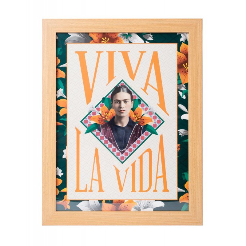 Oprawiony Obraz 30X40 Cm Frida Kahlo Żyje Życiem