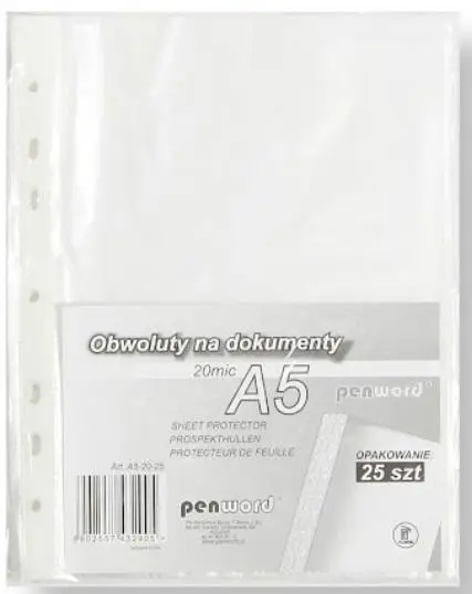 Obwoluta A5 20 mic 25szt - Penword