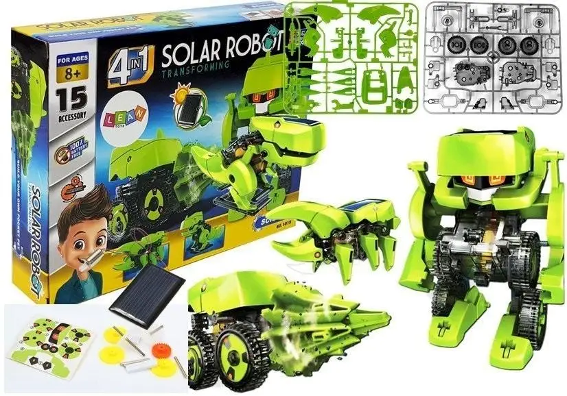 Robot Solarny 4w1 Tyranozaur Rex Owad - Leantoys