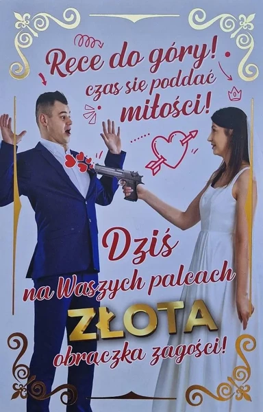 Karnet Ślub - Pistolet - YEKU