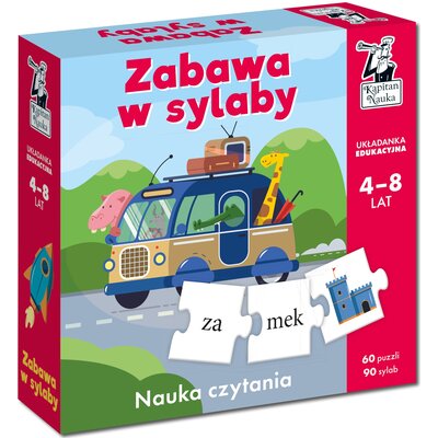 Kapitan Nauka, układanka edukacyjna Zabawa w sylaby
