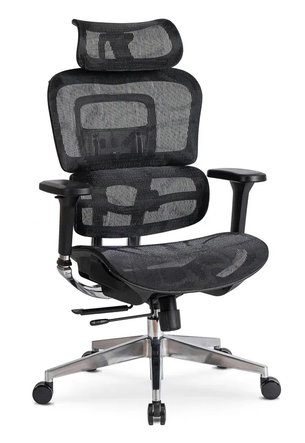 Elior Ergonomiczny regulowany fotel biurowy z zagłówkiem C9-R59