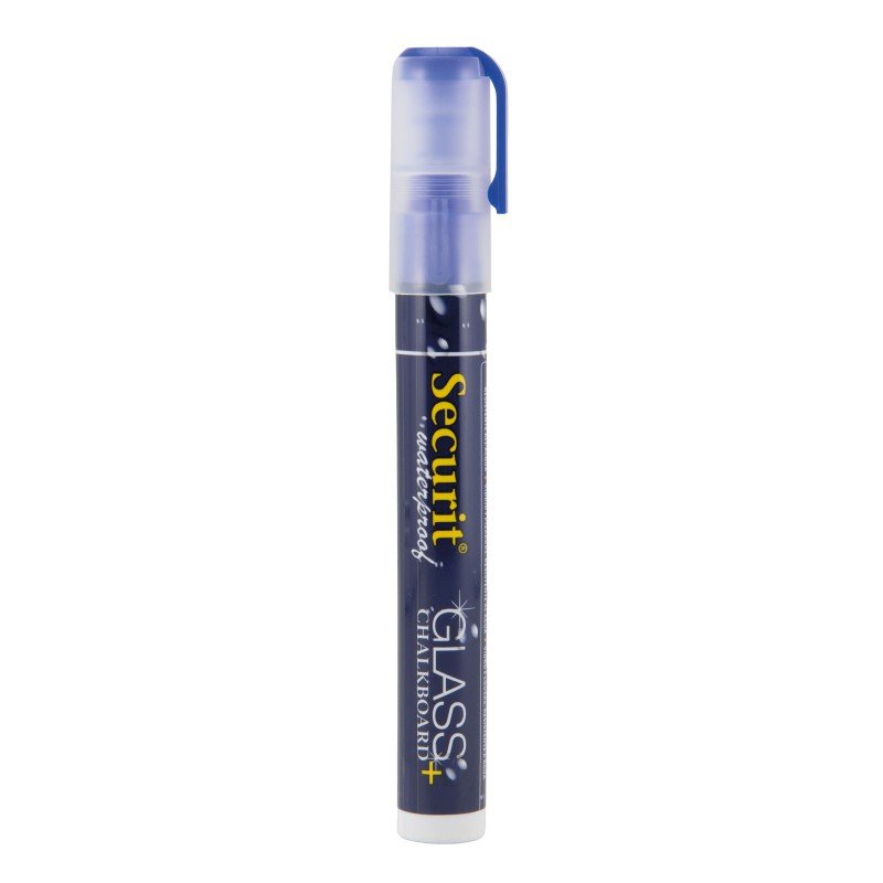 Niebieski pisak kredowy wodoodporny, z końcówką o grubości 2-6mm