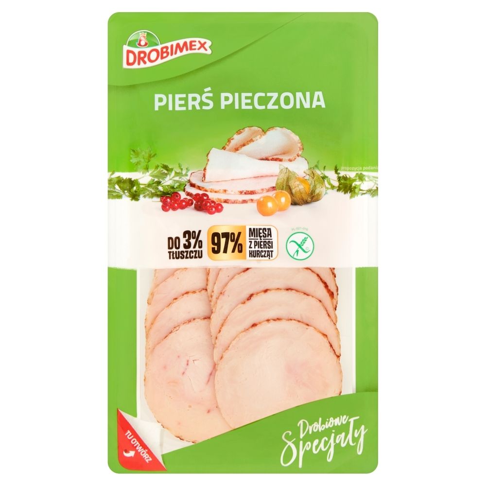 Drobimex - Pierś kurczaka pieczona w plastrach