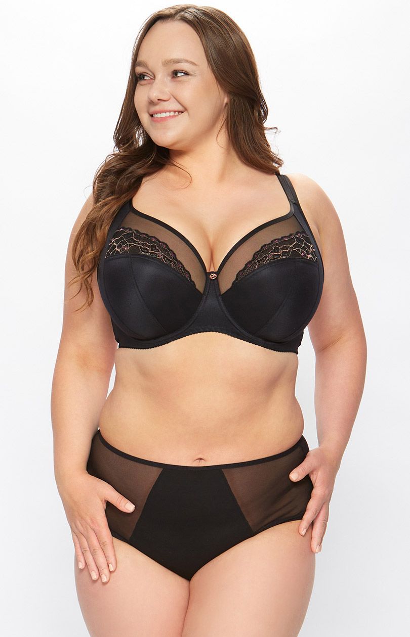 Biustonosz miękki soft czarny Inka/F0201/1, Kolor czarny, Rozmiar 75G, Miss Fabio - Intymna