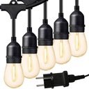 GIRLANDA OGRODOWA ŚWIETLNA 20x ŻARÓWKA LED E27 WODOSZCZELNA + PRZEWÓD 20m