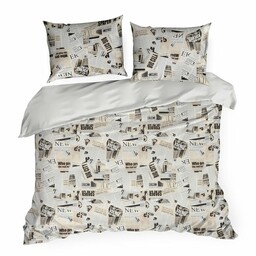 Eurofirany Pościel bawełniana 220x200 Sonia 39 szara