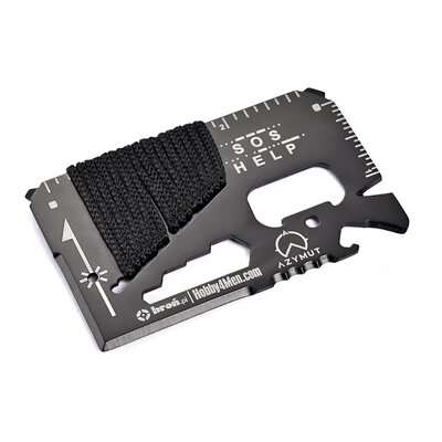 Multitool Azymut Tool Card Karta Wielofunkcyjna - 13 Narzędzi + Etui, 85/53 Mm (H-O200930Tc)