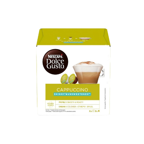 Kawa w kapsułkach NESCAFÉ® Dolce Gusto® Skinny Cappuccino, 8+8 szt.