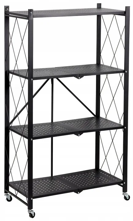 Czarny mobilny regał metalowy do kuchni Z3-S61