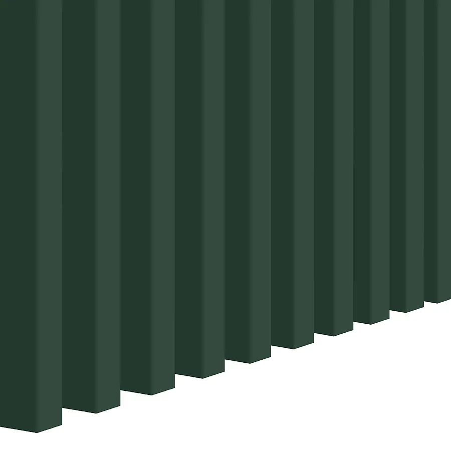 Elior Lamele ścienne w kolorze butelkowej zieleni 15 szt. F6-R09