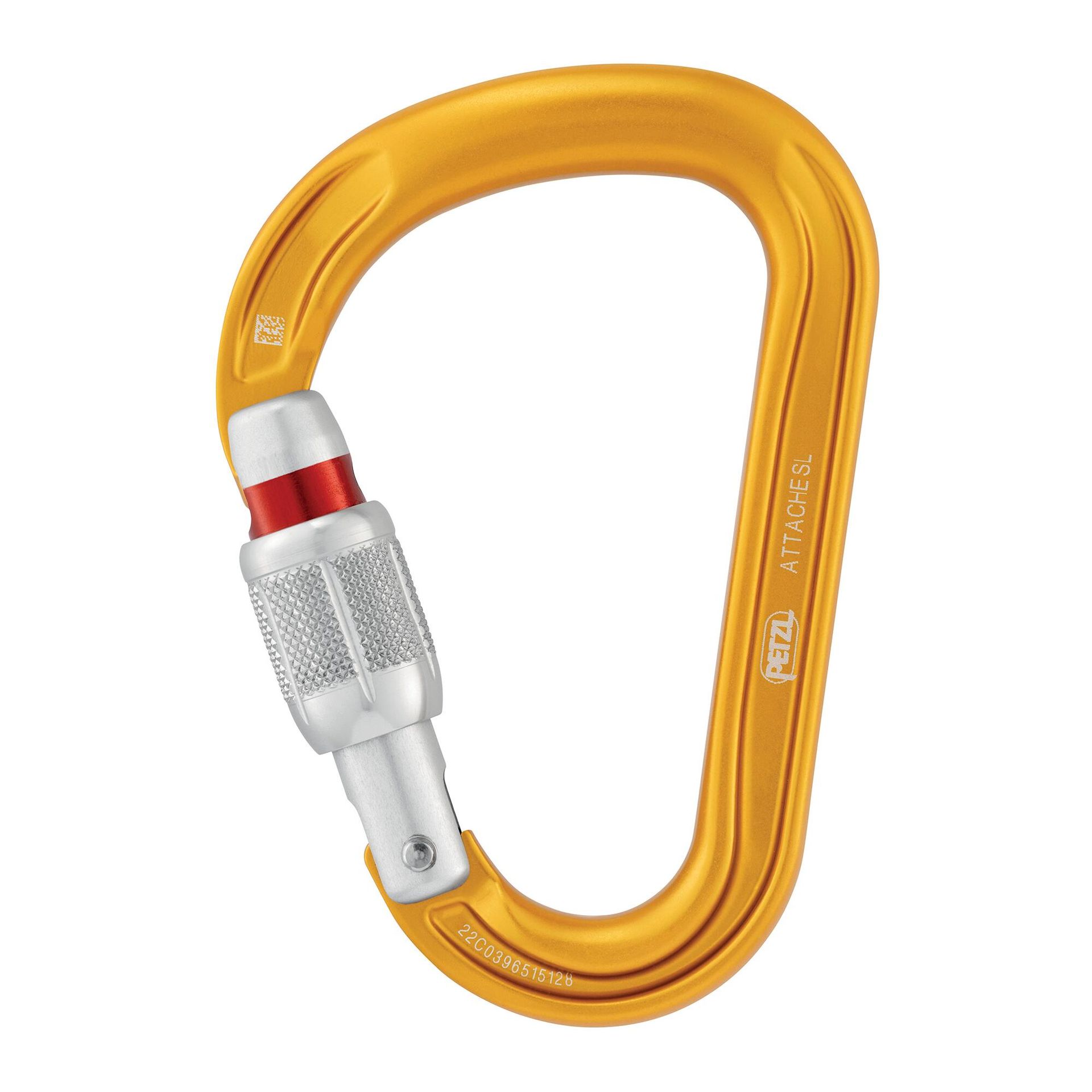 Karabinek Petzl Attache Screw-Lock - yellow