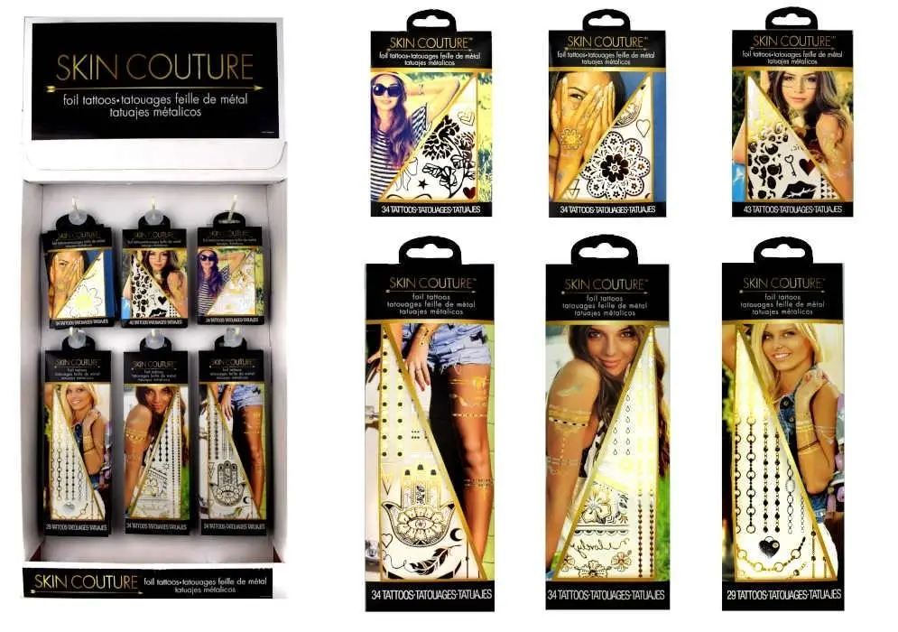 Tatuaże wakacyjne Skin Couture (36szt) - Pro Kids