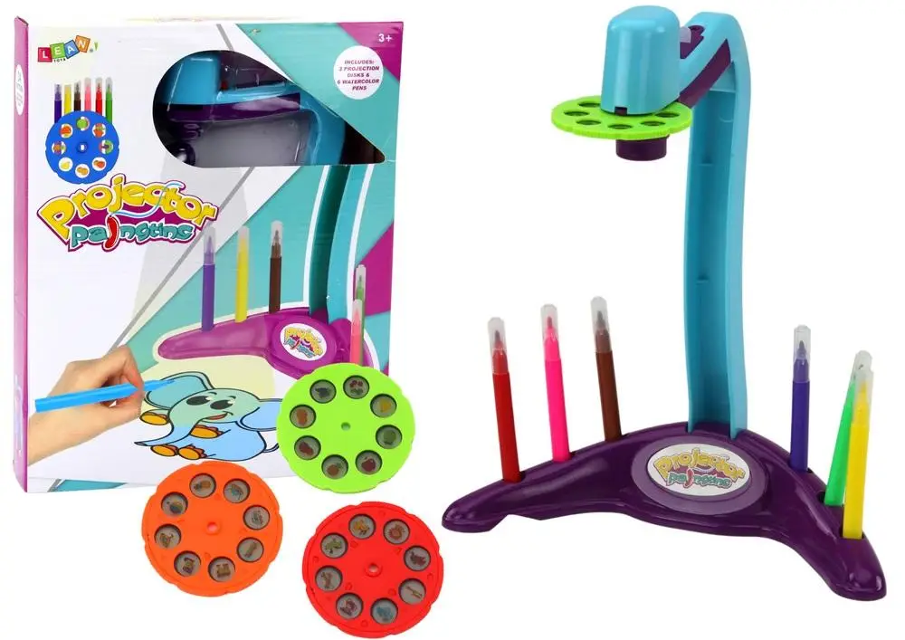 Projektor do rysowania fioletowy - Leantoys