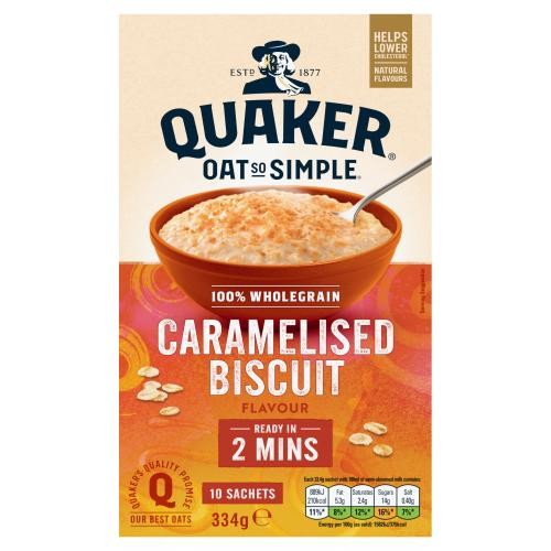 Płatki owsiane Quaker Caramelised Biscuit 334g