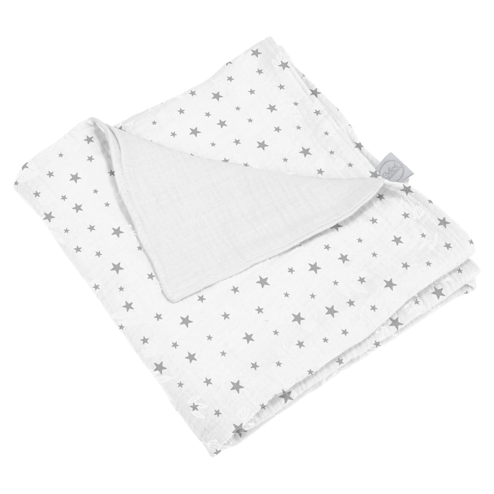 Biały muślinowy koc dziecięcy 75x75 cm – Bébé Douceur