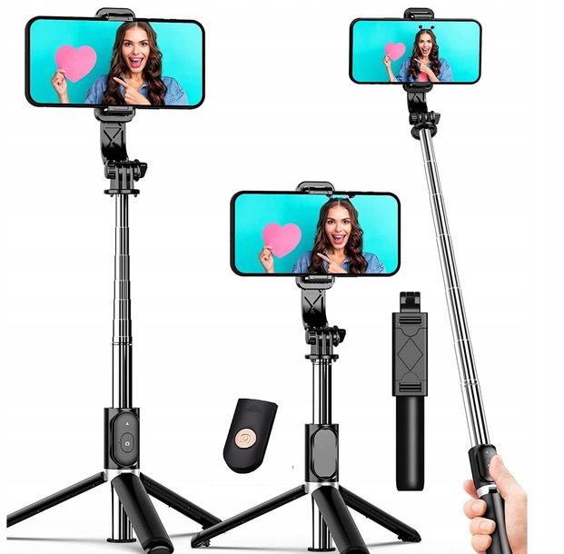 KIJEK DO SELFIE STICK TRIPOD STATYW PILOT BLUETOOT Kijek Statyw Bluetooth