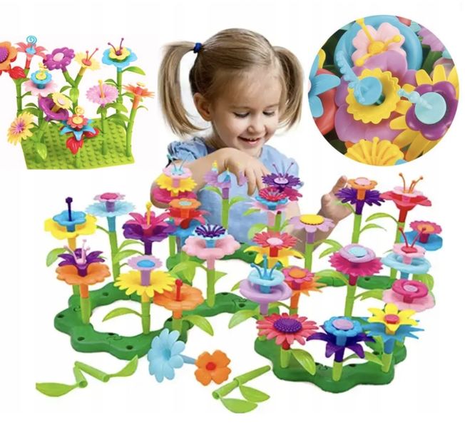Klocki Kwiatki Konstrukcyjne Kwiaty Duże Ogród