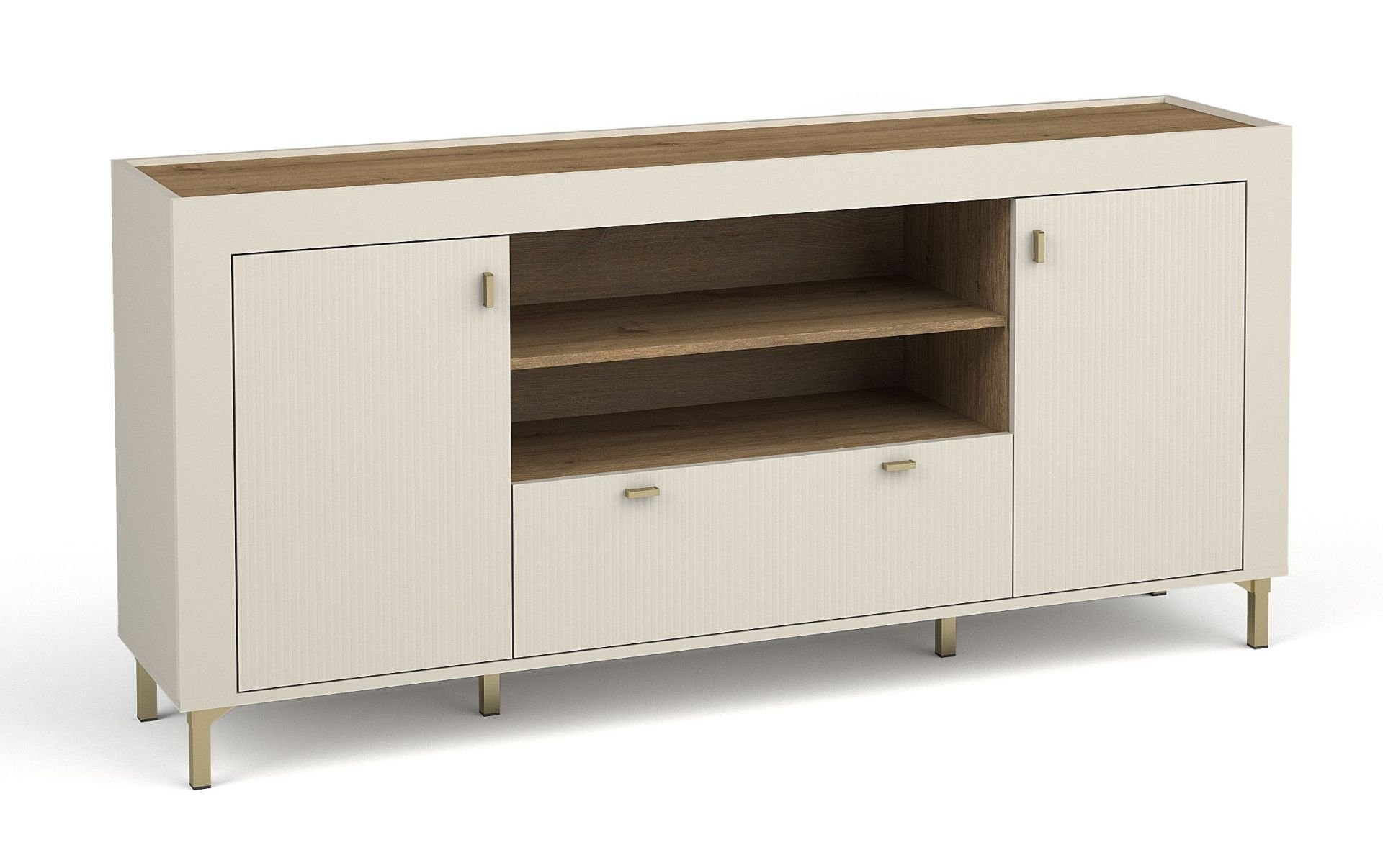 Komoda Mossa Mo7 2D1S Dąb Whisky / Cashmere